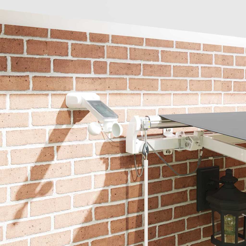 Tenda da Sole Bianco 5 x 3 m Metallo