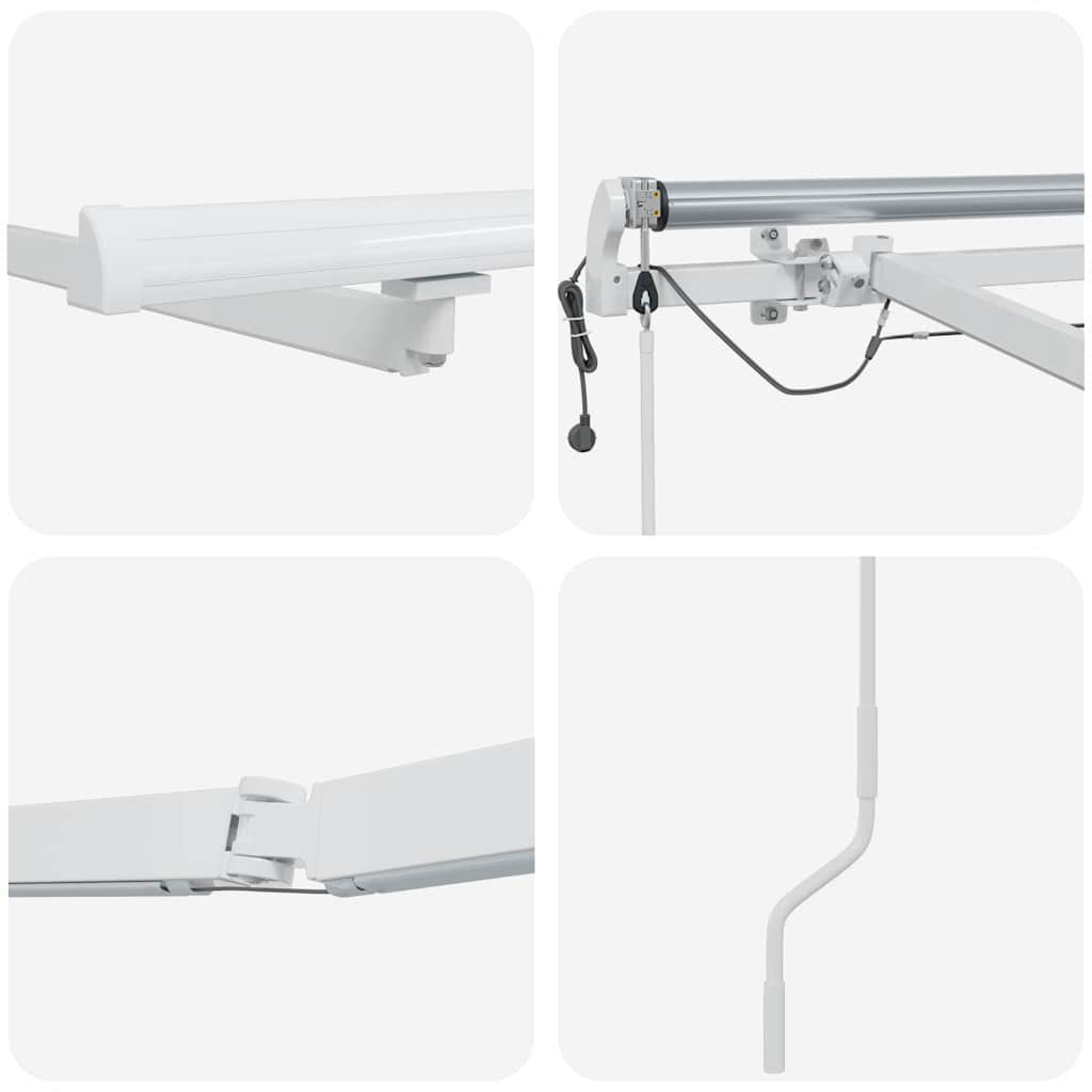 Tenda da Sole con Bianco 6 x 3 m Metallo