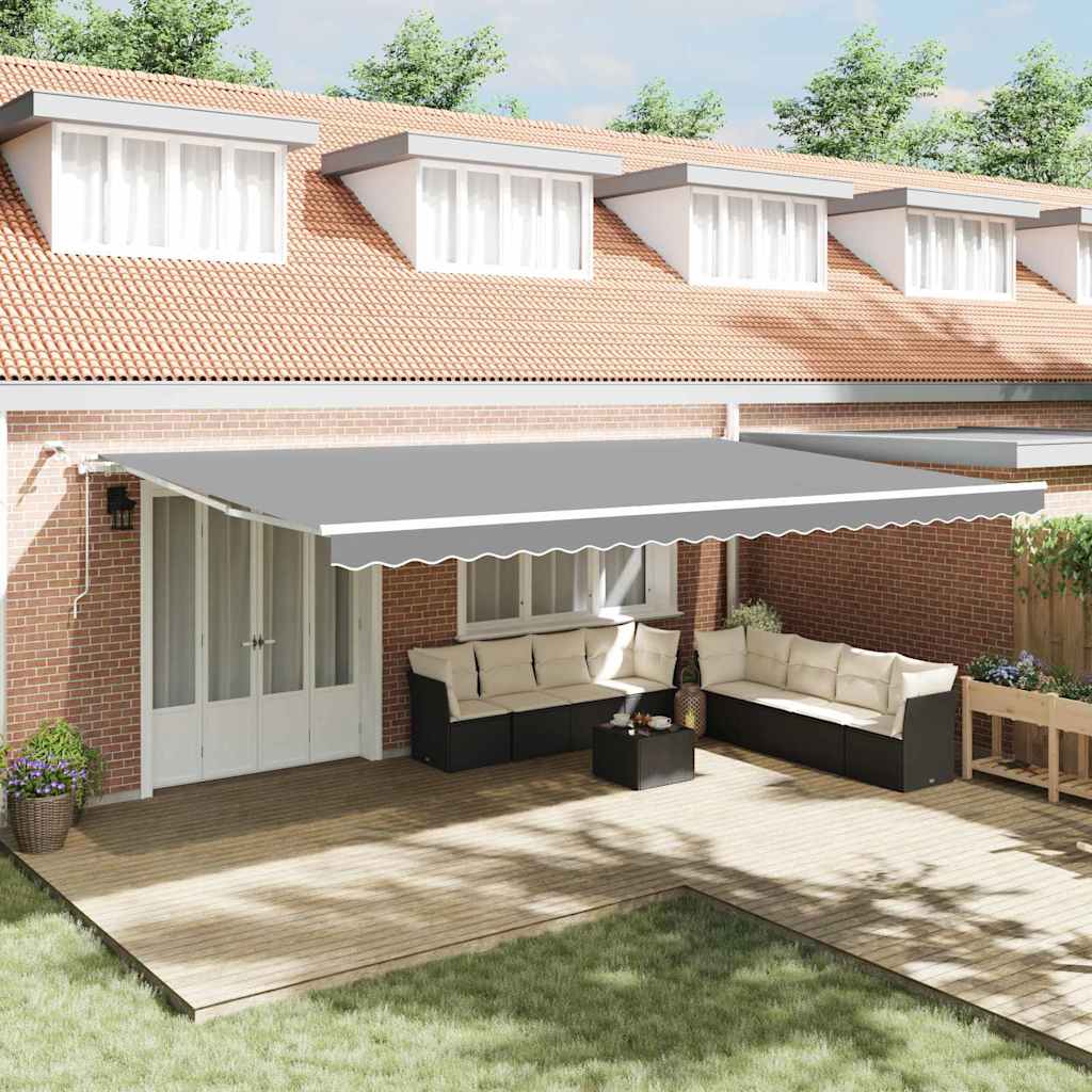 Tenda da Sole con Bianco 6 x 3 m Metallo