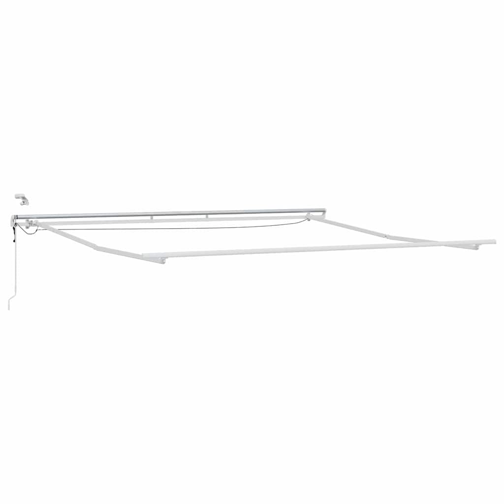 Tenda da Sole con Bianco 4,5 × 3,5 m Metallo - homemem39