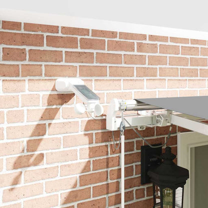 Tenda da Sole con Bianco 6 × 3,5 m Metallo