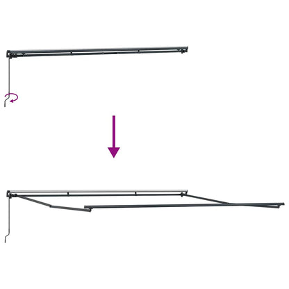 Tenda da Sole Antracite 4,5 × 3,5 m Metallo