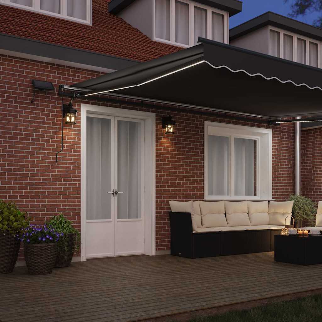 Tenda da Sole con Antracite 4 × 3 m Metallo - homemem39