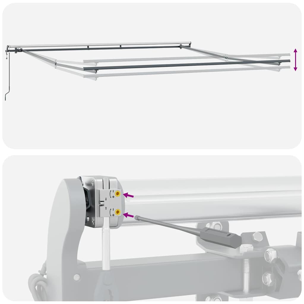 Tenda da Sole Antracite 4,5 × 3,5 m Metallo