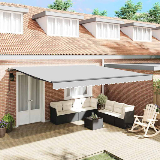 Tenda da Sole Antracite 5 × 3,5 m Metallo