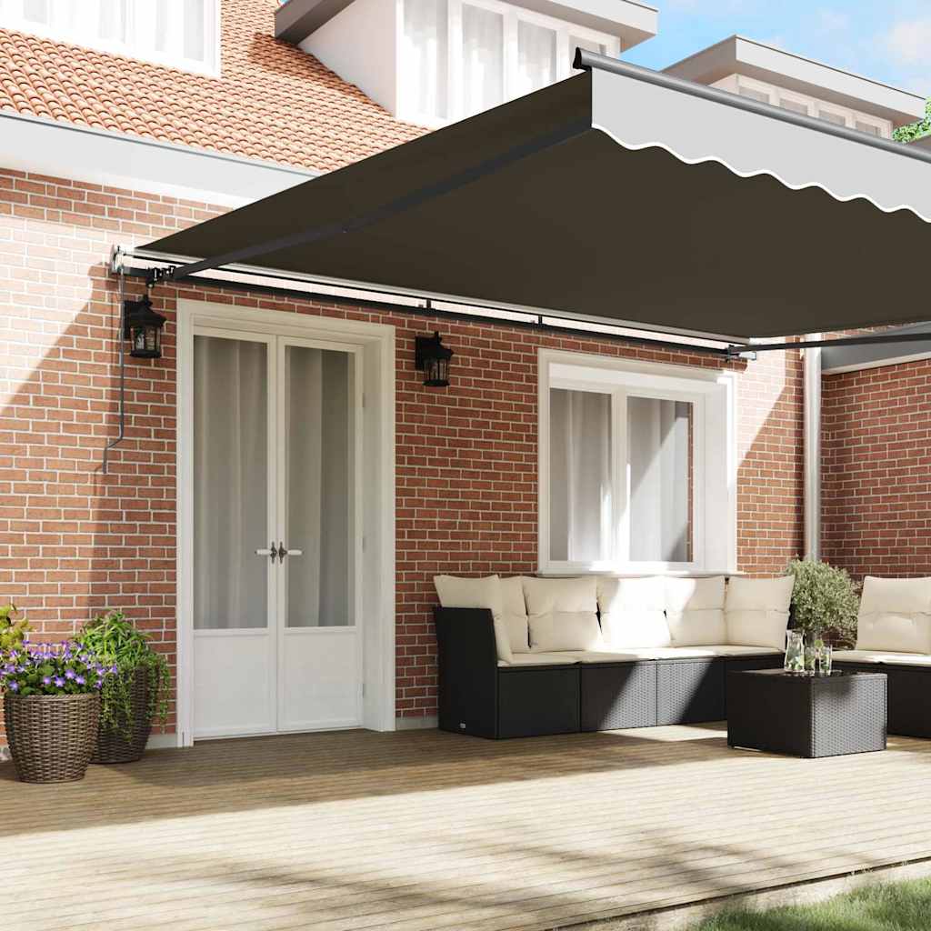 Tenda da Sole Antracite 5 × 3,5 m Metallo - homemem39