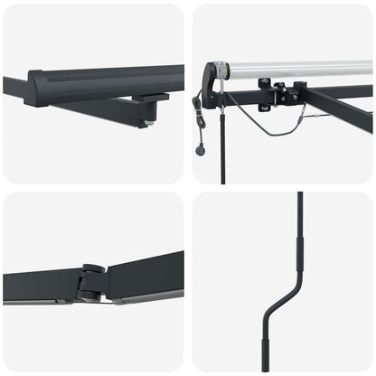 Tenda da Sole con Antracite 4 × 3 m Metallo