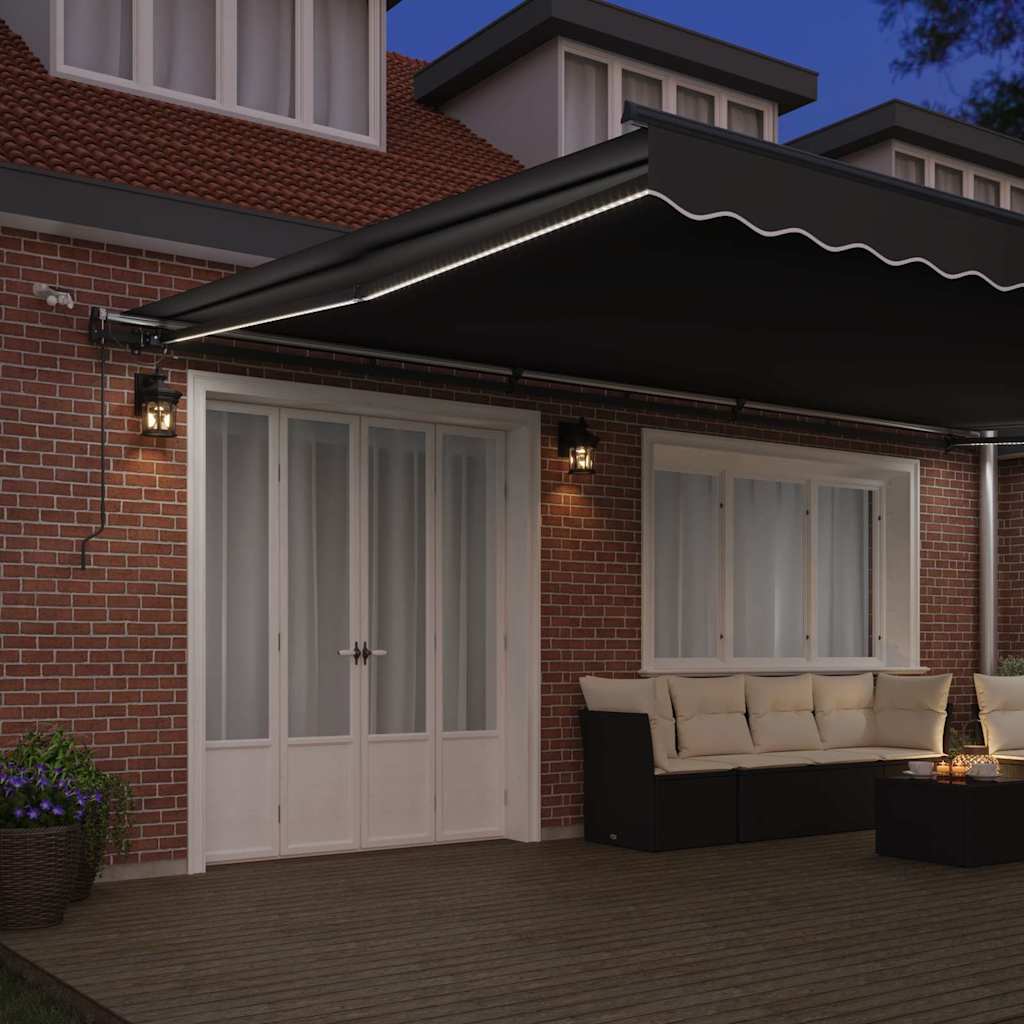 Tenda da Sole con Antracite 6 x 3 m Metallo - homemem39