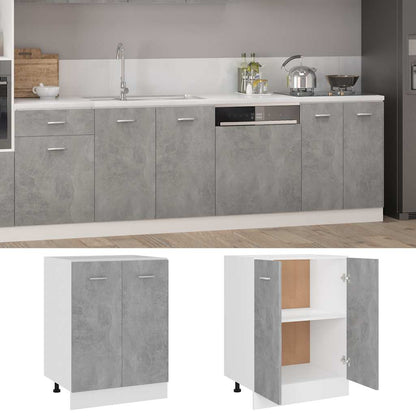 Armadio Inferiore “Lyon” Grigio Cemento 60x46x81,5cm | homemem39