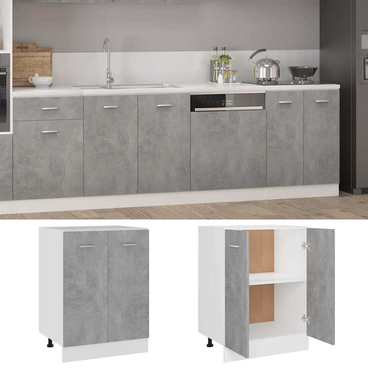 Armadio Inferiore “Lyon” Grigio Cemento 60x46x81,5cm