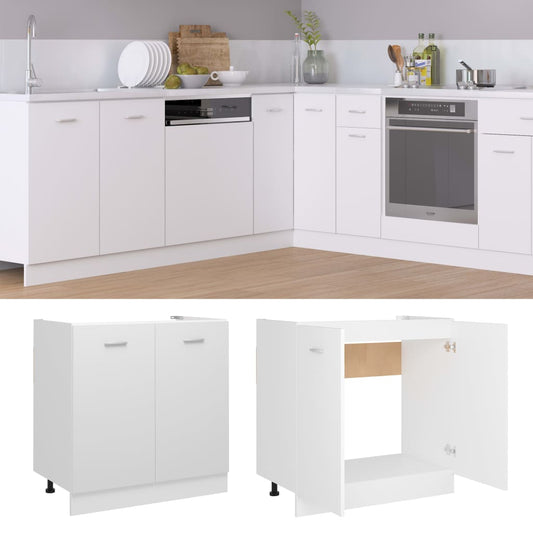 Mobile Sottolavello “Lyon” Bianco 80x46x81,5 cm - homemem39
