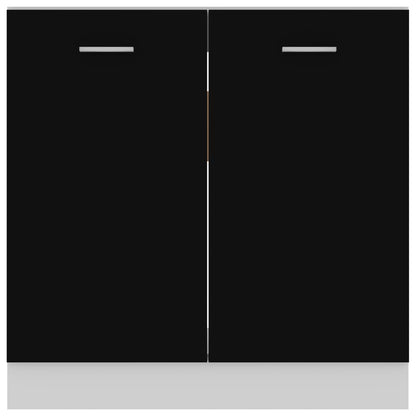 Mobile Sottolavello “Lyon” Nero 80x46x81,5 cm - homemem39