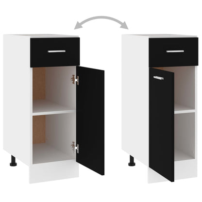 Armadio con Cassetto “Lyon” Nero 30x46x81,5 cm - homemem39