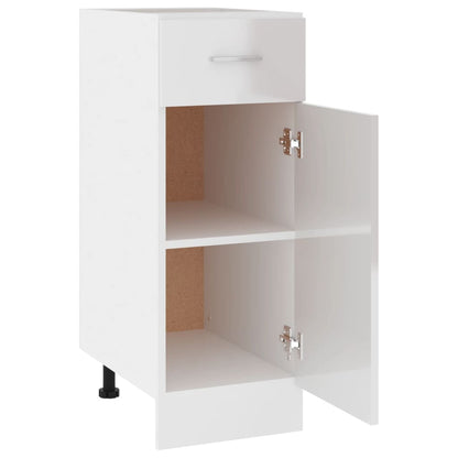 Armadio Inferiore Cassetto “Lyon” Bianco Lucido 30x46x81,5 - homemem39