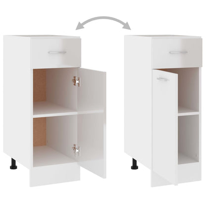 Armadio Inferiore Cassetto “Lyon” Bianco Lucido 30x46x81,5 - homemem39