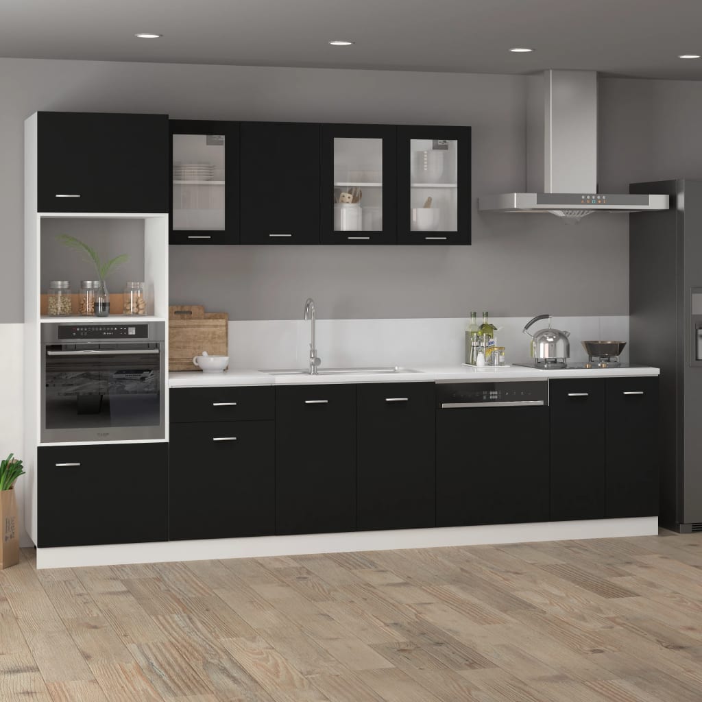 Armadio Inferiore Cassetto “Lyon” Nero 40x46x81,5cm - homemem39