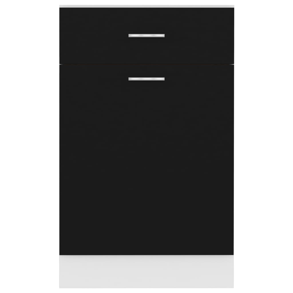 Armadio con Cassetto “Lyon” Nero 50x46x81,5 cm - homemem39