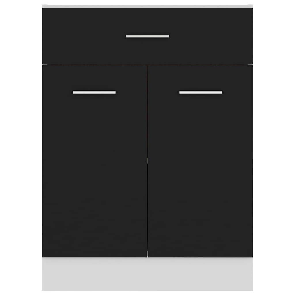 Armadio Inferiore con Cassetto “Lyon” Nero 60x46x81,5 cm | homemem39