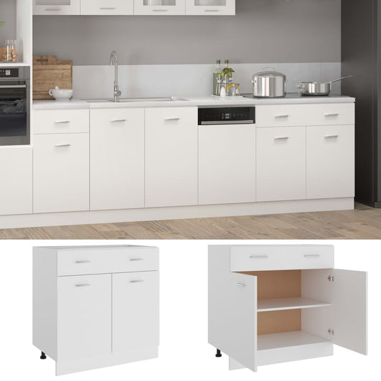 Mobile Inferiore Cassetto “Lyon” Bianco 80x46x81,5cm - homemem39