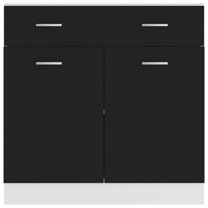 Mobile Inferiore Cassetto “Lyon” Nero 80x46x81,5 cm - homemem39