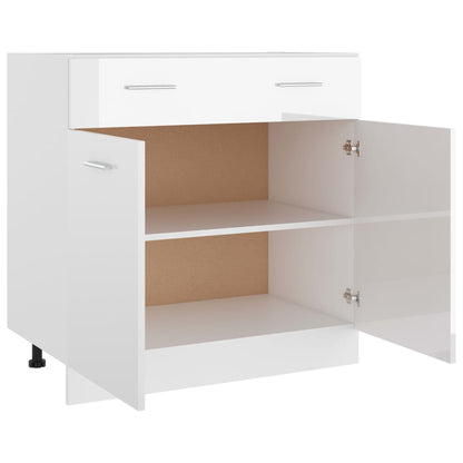 Armadio Inferiore Cassetto “Lyon” Bianco Lucido 80x46x81,5