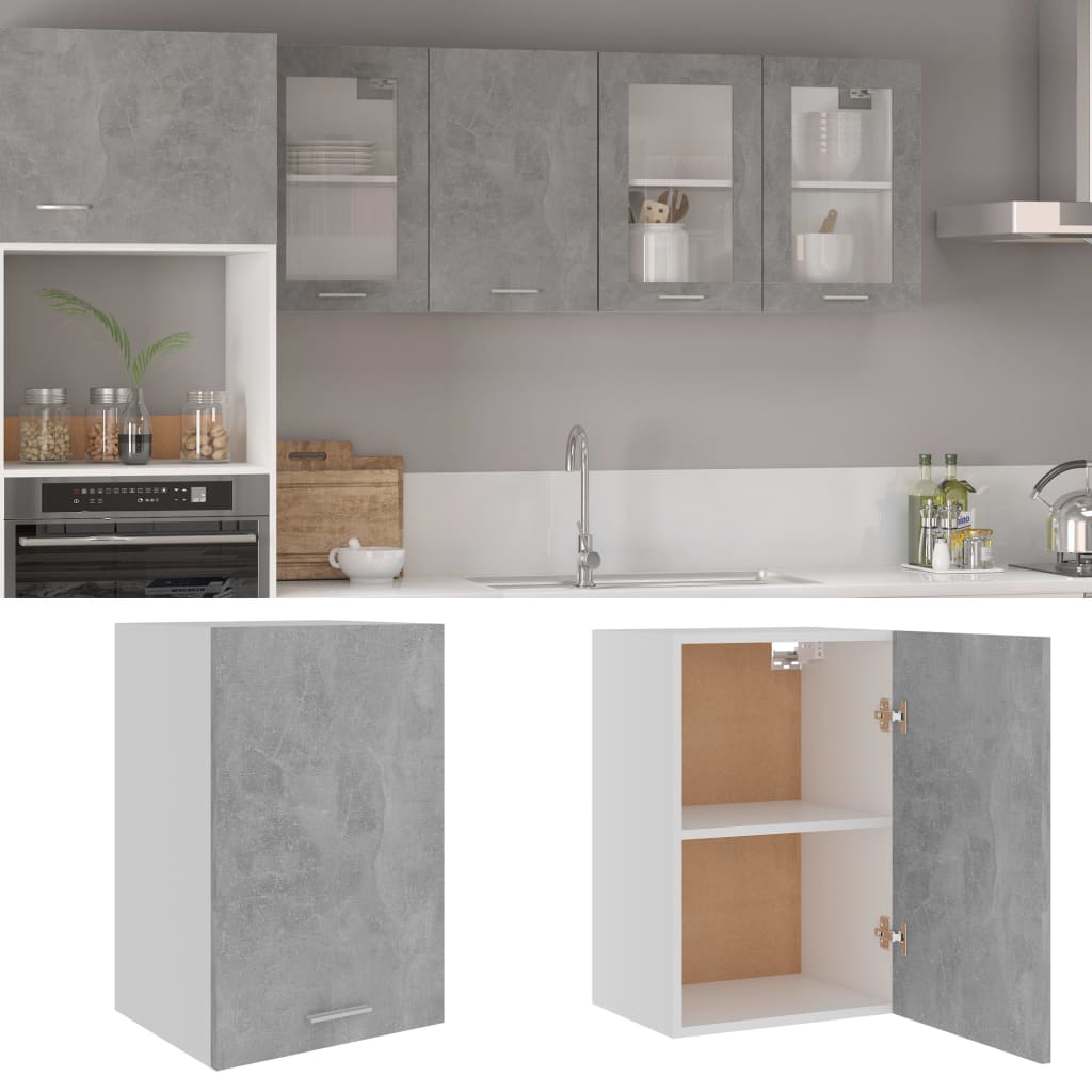 Mobile Pensile “Lyon” Grigio Cemento 39,5x31x60cm - homemem39