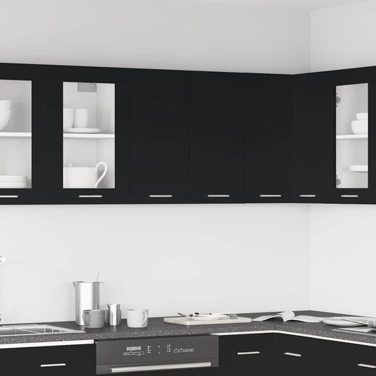 Mobile Pensile “Lyon” Nero 60x31x60 cm in Legno Multistrato