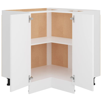 Armadio Angolare “Lyon” Bianco 75,5x75,5x81,5 cm - homemem39