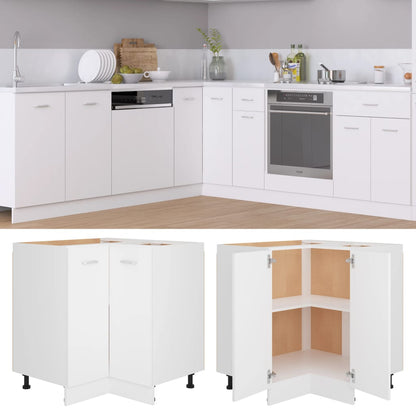 Armadio Angolare “Lyon” Bianco 75,5x75,5x81,5 cm - homemem39