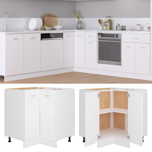 Armadio Angolare “Lyon” Bianco 75,5x75,5x81,5 cm - homemem39