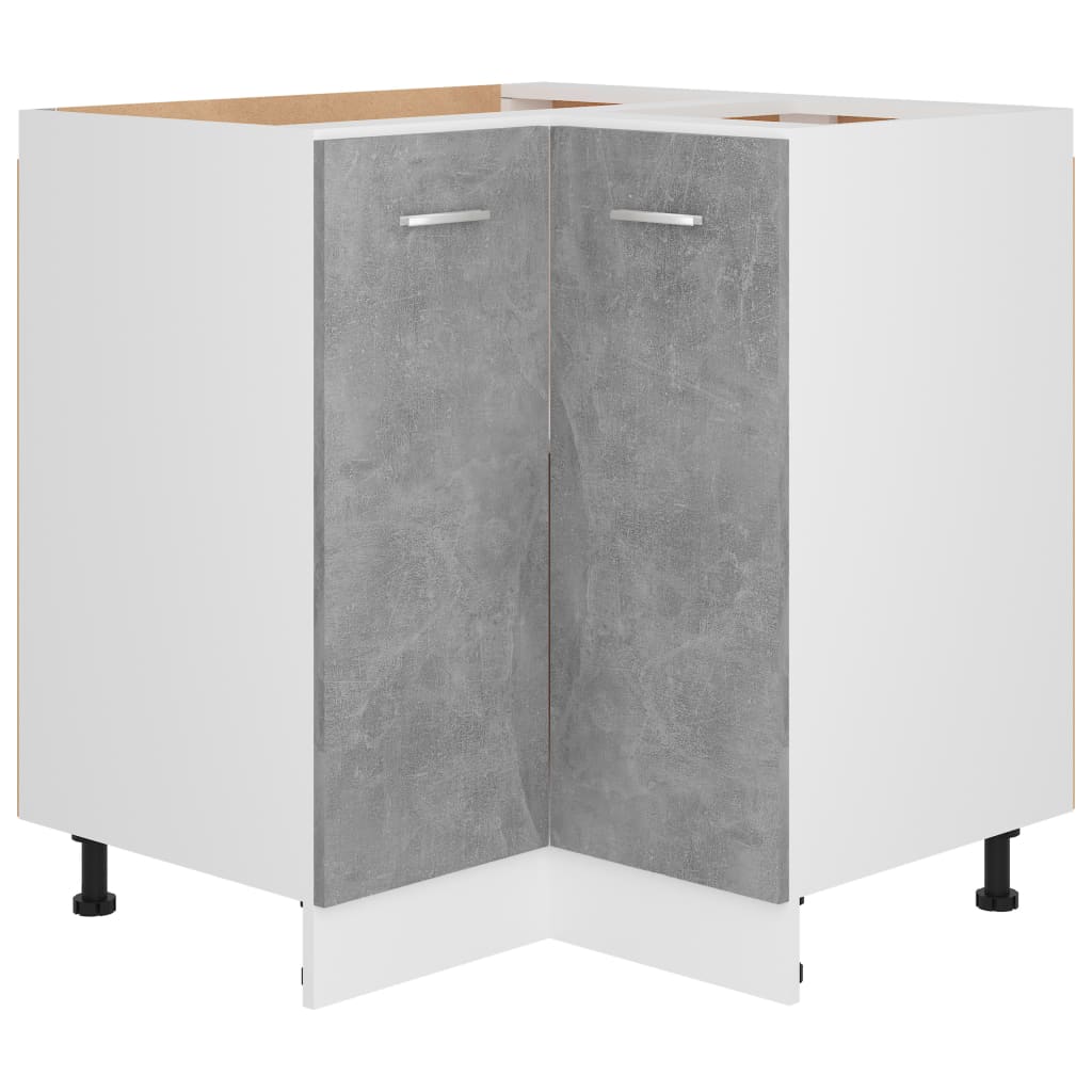 Mobile Angolare “Lyon” Grigio Cemento 75,5x75,5x81,5 cm in | homemem39