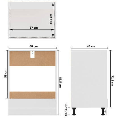 Armadio per Forno “Riga” Bianco 60x46x81,5 cm - homemem39