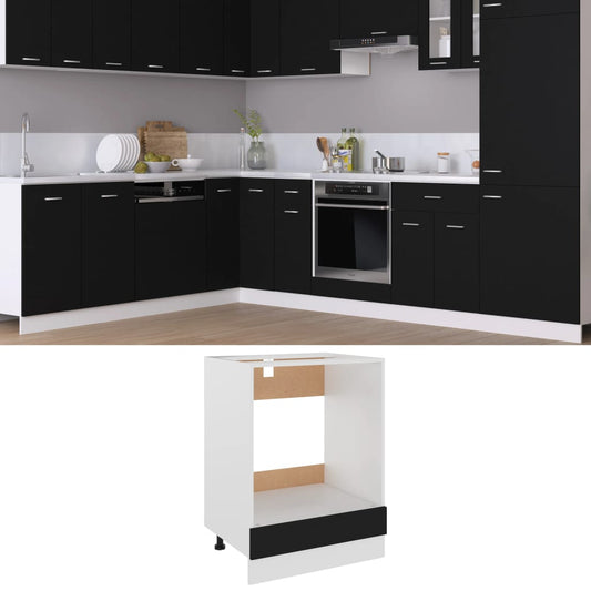 Mobile per Forno “Riga” Nero 60x46x81,5 cm - homemem39