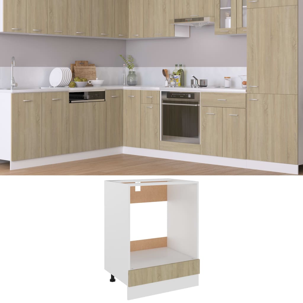 Mobile per Forno “Riga” Rovere Sonoma 60x46x81,5 cm - homemem39