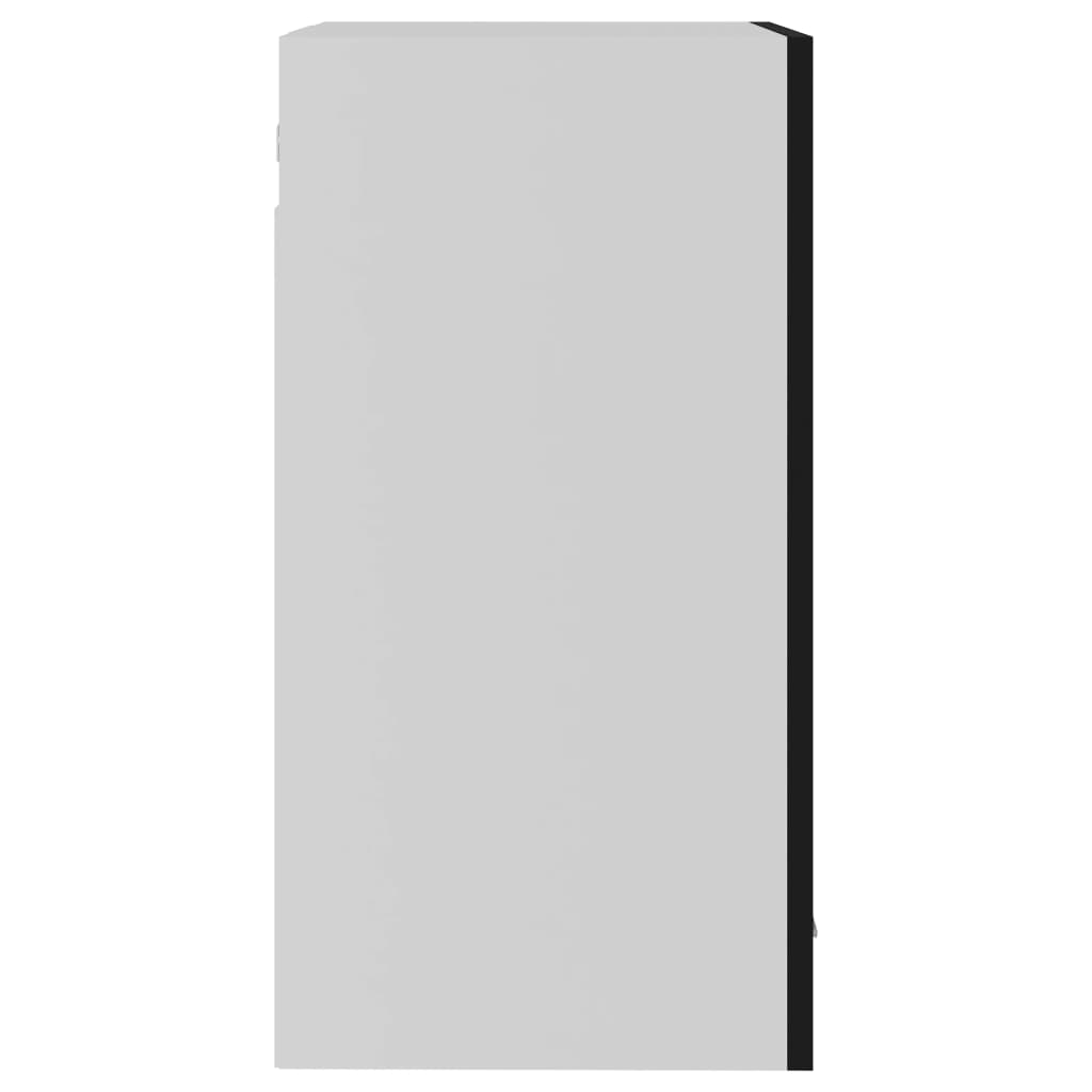 Mobile Pensile con Vetro “Lyon” Nero 40x31x60 cm - homemem39