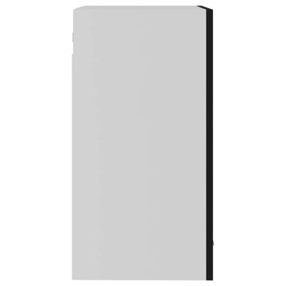 Mobile Pensile con Vetro “Lyon” Nero 40x31x60 cm - homemem39
