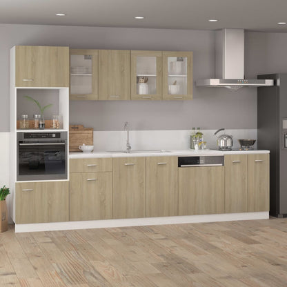 Mobile Pensile con Vetro “Lyon” Rovere Sonoma 40x31x60 cm | homemem39