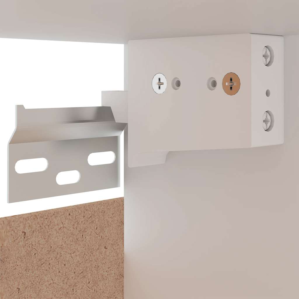 Mobile Pensile “Lyon” Bianco 60x31x40 cm in Legno Multistrato - homemem39