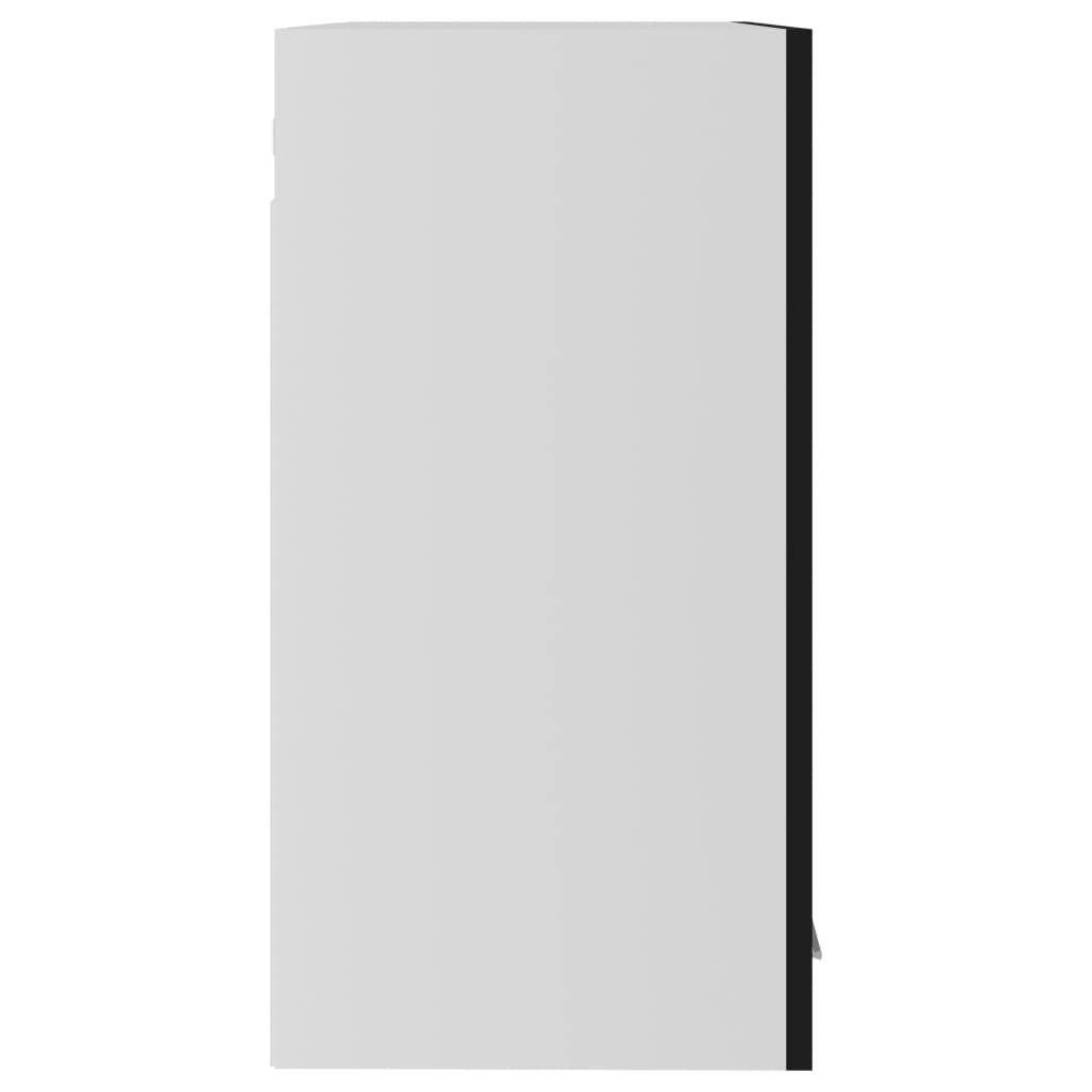 Mobile Pensile con Vetro “Lyon” Nero 60x31x60 cm - homemem39