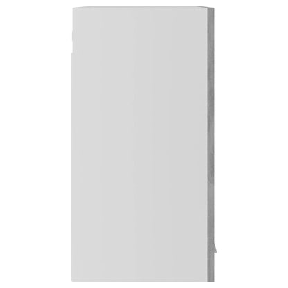 Mobile Pensile con Vetro “Lyon” Grigio Cemento 60x31x60 cm - homemem39