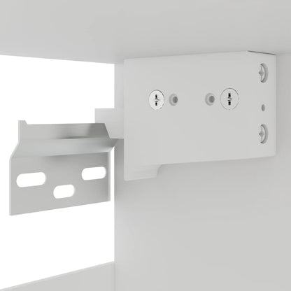 Mobile Pensile con Vetro “Lyon” Grigio Cemento 60x31x60 cm - homemem39