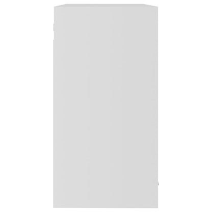 Mobile Pensile con Vetro “Lyon” Bianco 80x31x60 cm - homemem39