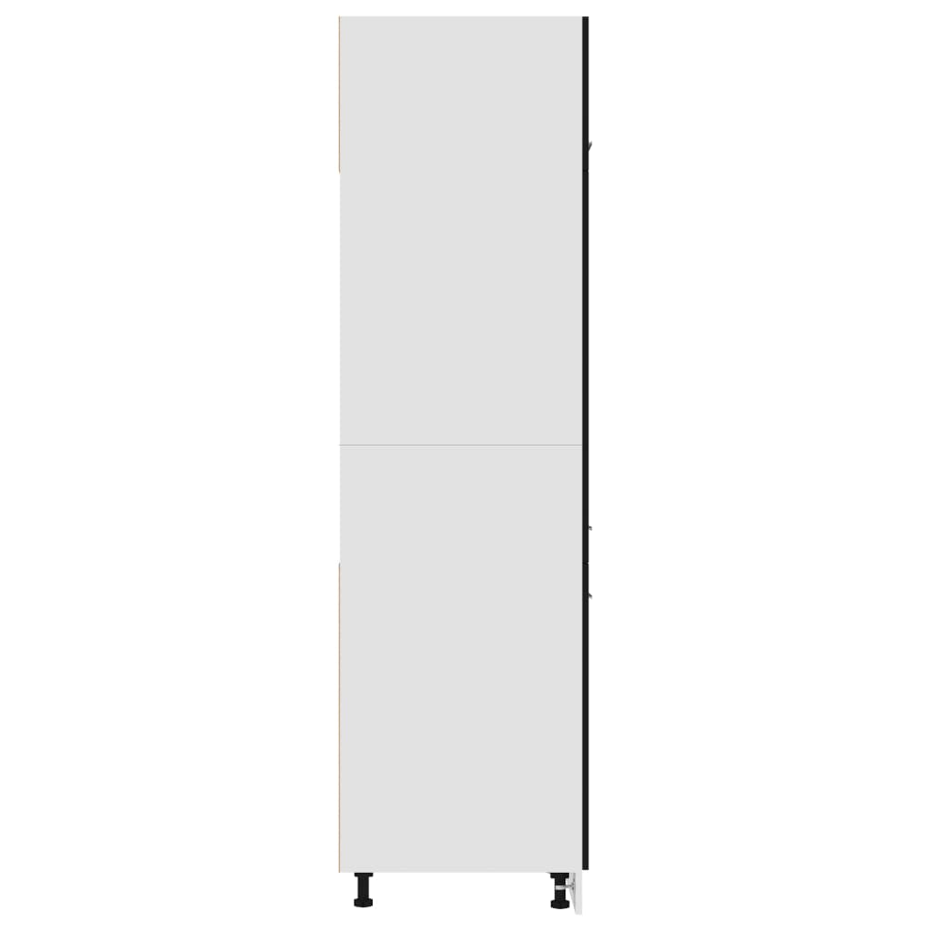 Armadio per Frigo “Lyon” Nero 60x57x207 cm - homemem39