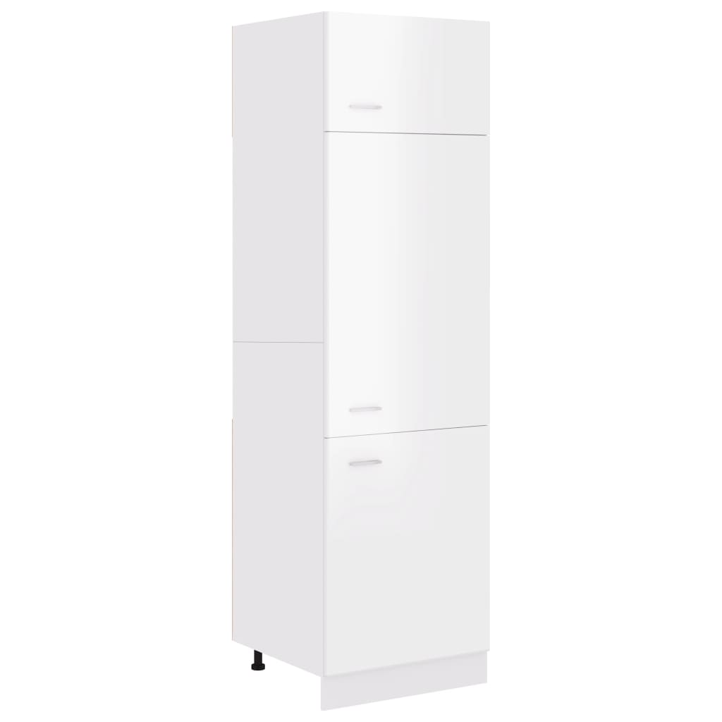 Mobile per Frigo “Lyon” Bianco Lucido 60x57x207 cm - homemem39