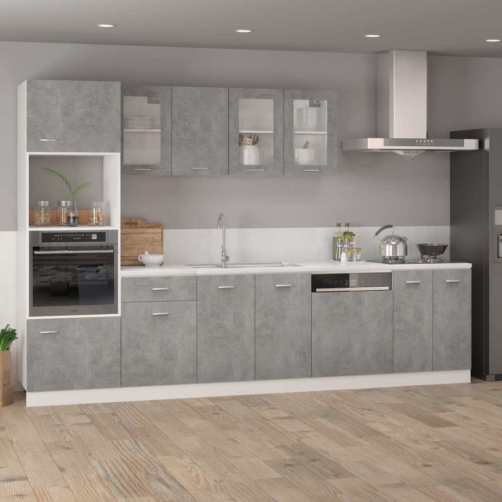 Mobile per Microonde Grigio Cemento 60x57x207 cm Multistrato - homemem39