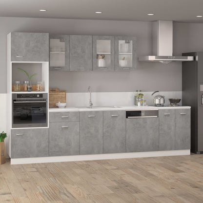 Mobile per Microonde Grigio Cemento 60x57x207 cm Multistrato - homemem39