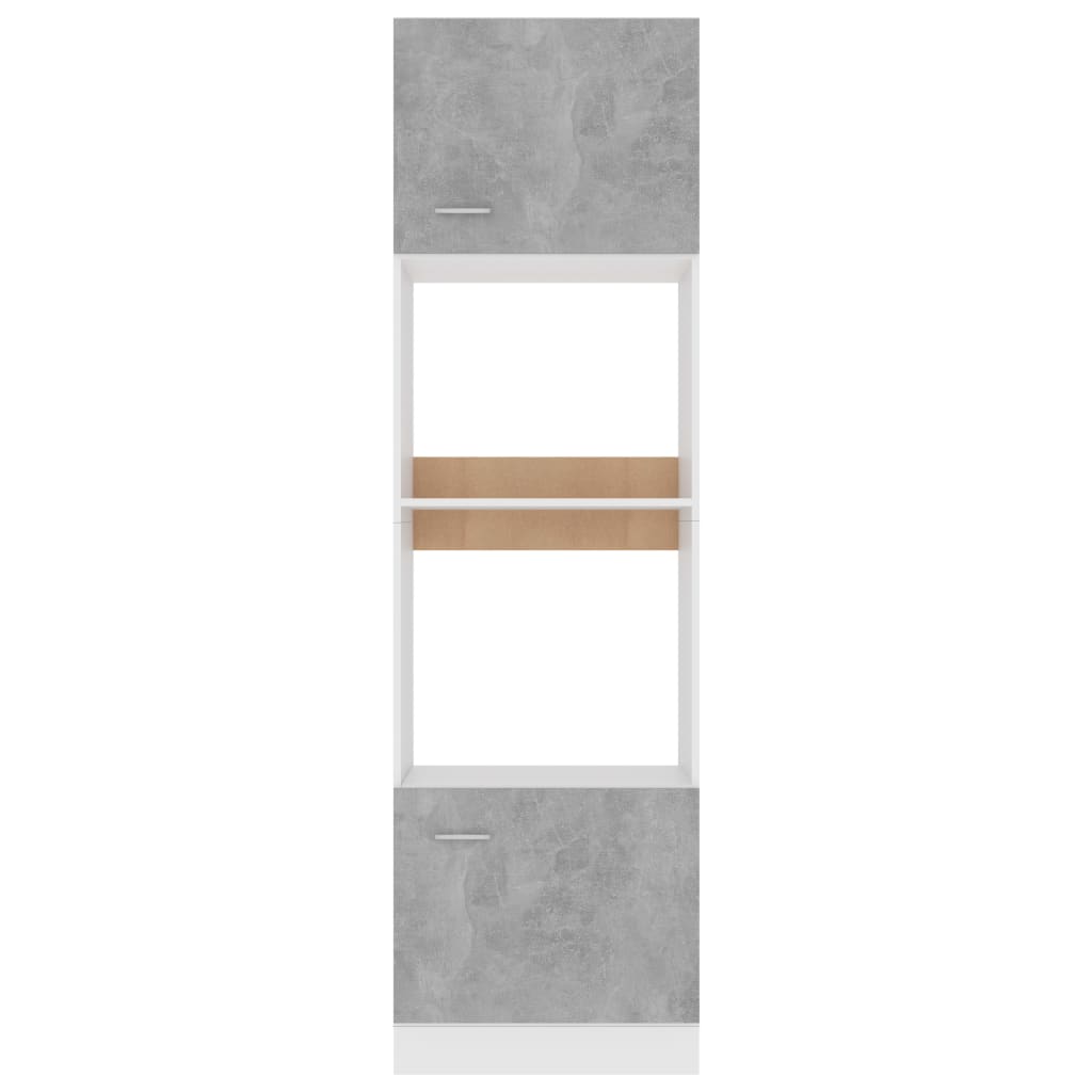 Mobile per Microonde Grigio Cemento 60x57x207 cm Multistrato | homemem39