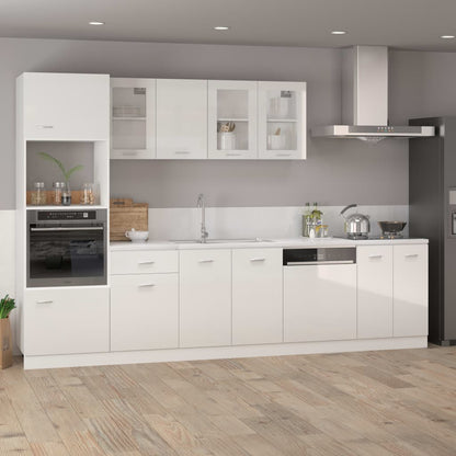 Mobile Microonde “Lyon” Bianco Lucido 60x57x207 cm | homemem39