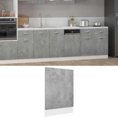 Pannello Lavastoviglie Grigio Cemento 45x3x67 cm Multistrato - homemem39