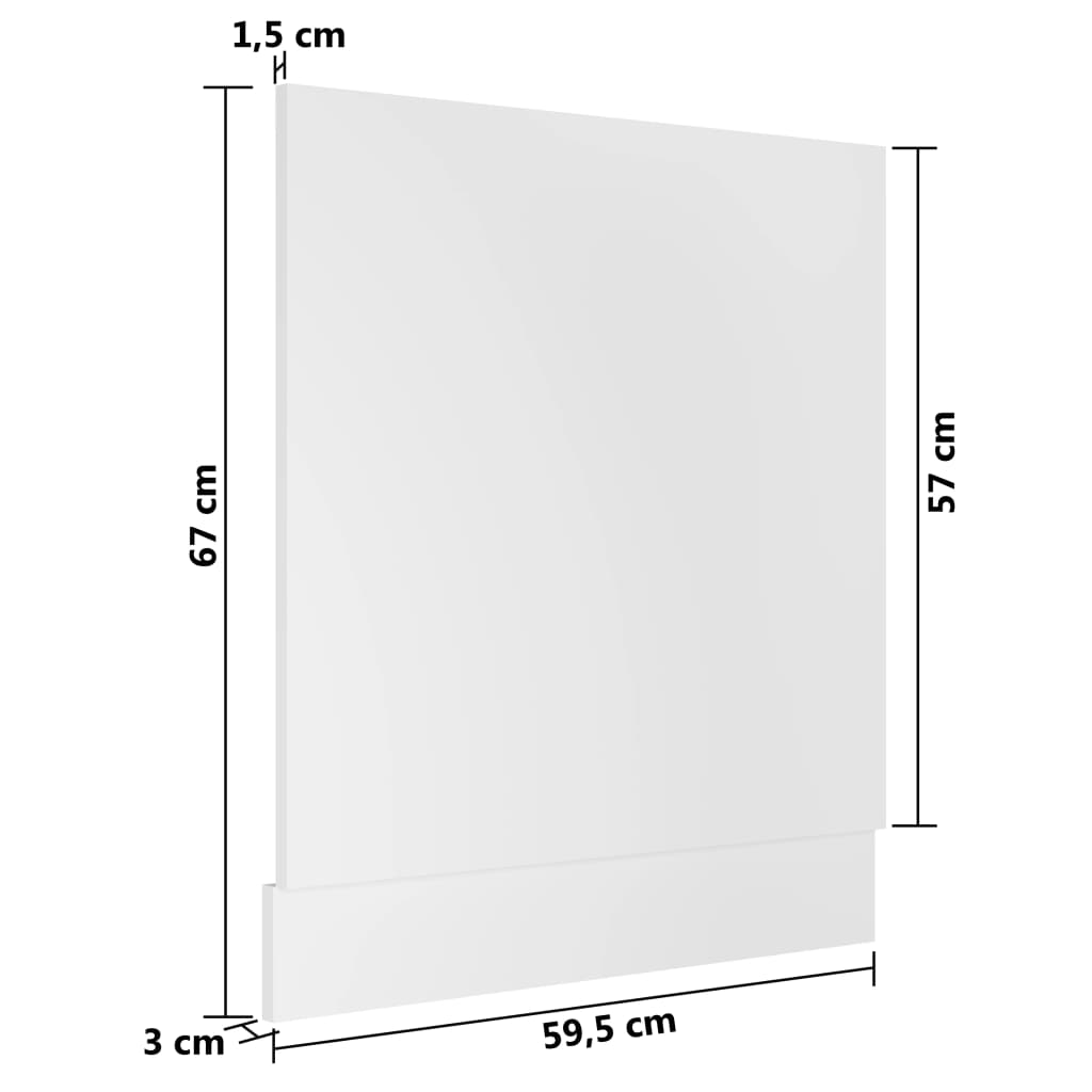 Pannello Lavastoviglie “Lyon” Bianco 59,5x3x67 cm - homemem39